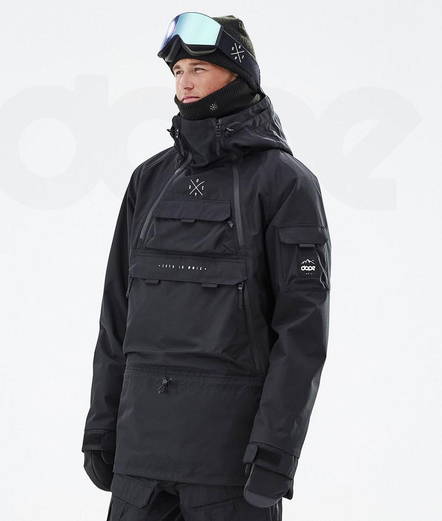 Black Men\'s Dope Akin Ski Jackets | NZ_D2512