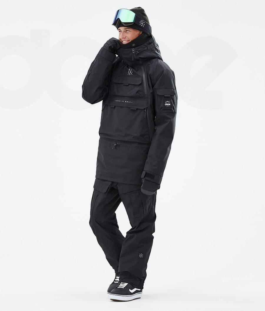 Black Men's Dope Akin Snowboard Jackets | NZ_D2067