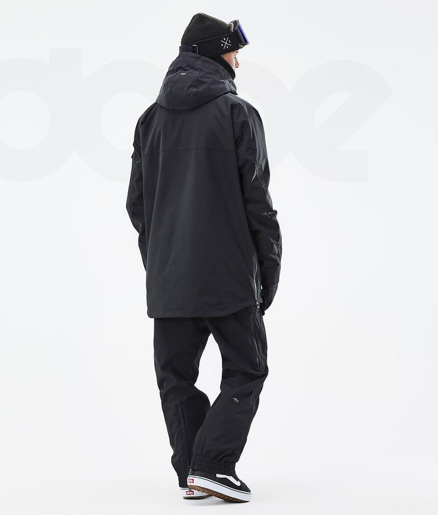 Black Men's Dope Akin Snowboard Jackets | NZ_D2067