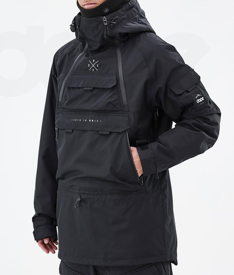 Black Men's Dope Akin Snowboard Jackets | NZ_D2067