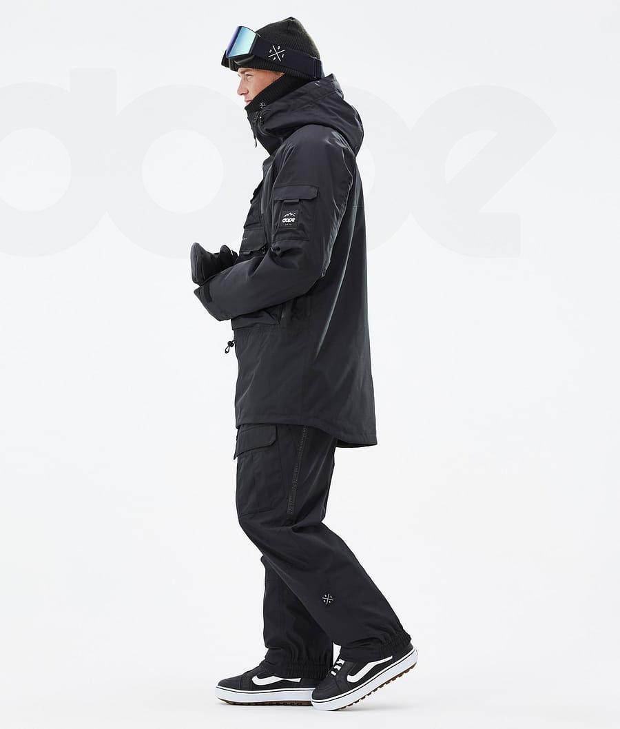 Black Men's Dope Akin Snowboard Jackets | NZ_D2067