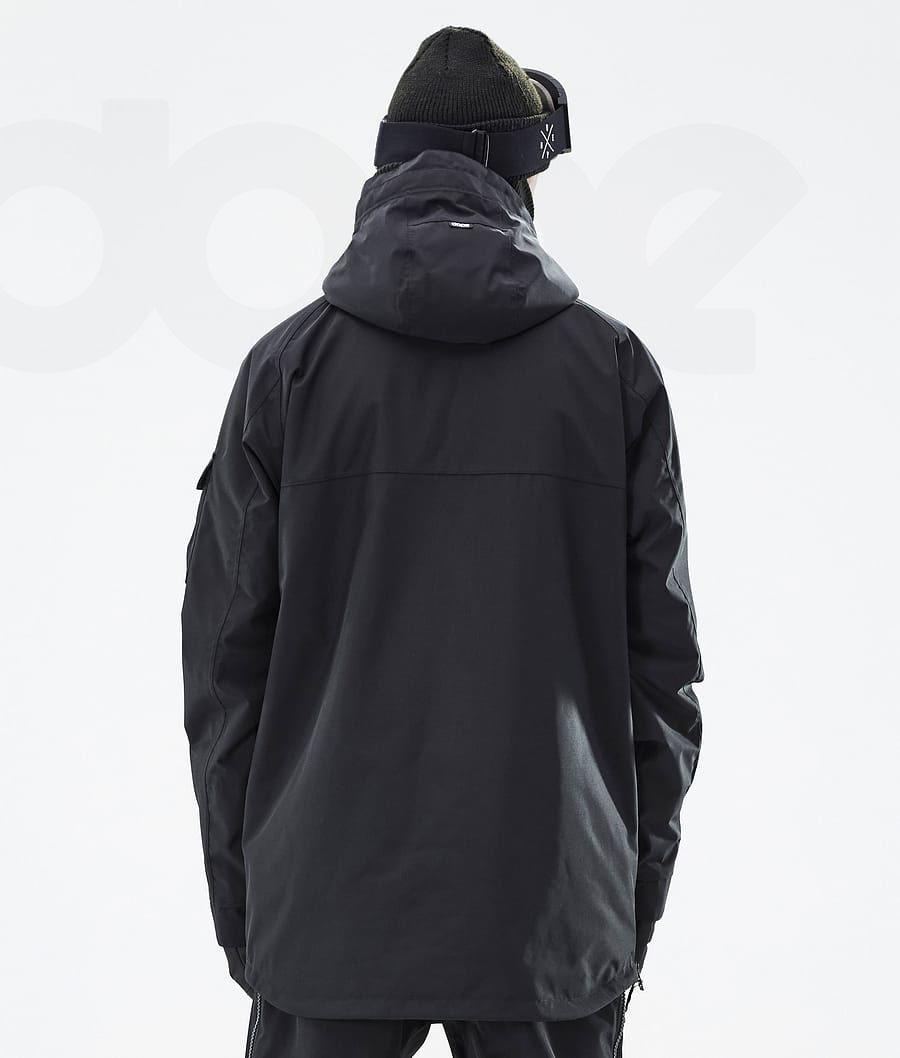 Black Men's Dope Akin Snowboard Jackets | NZ_D2067