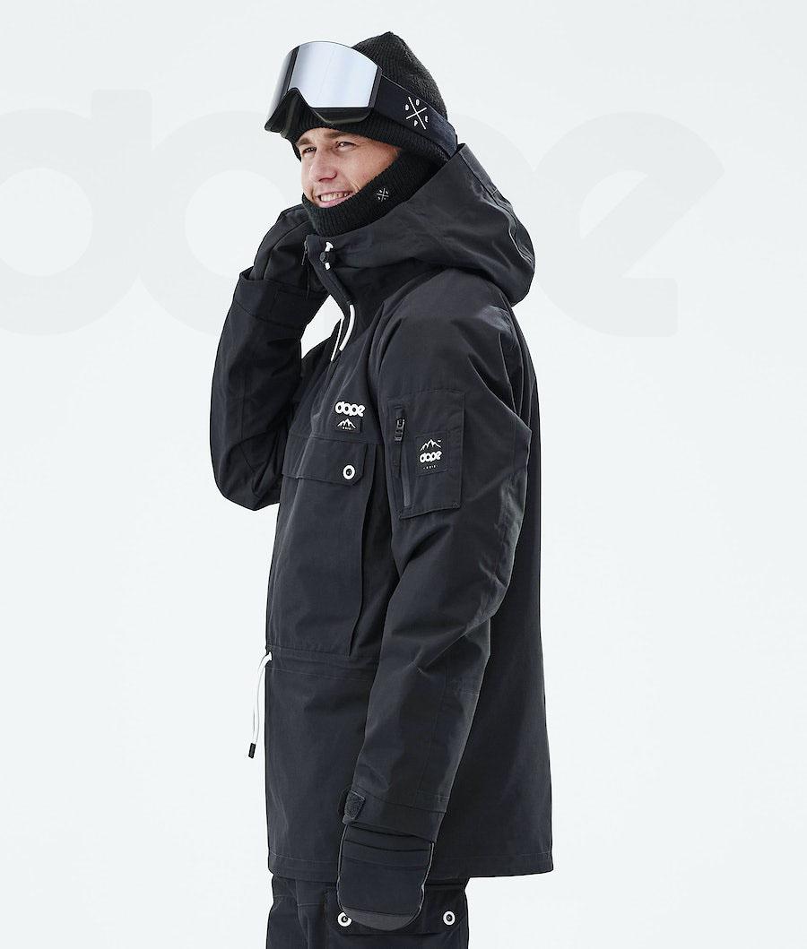 Black Men's Dope Annok 2021 Snowboard Jackets | NZ_D1438