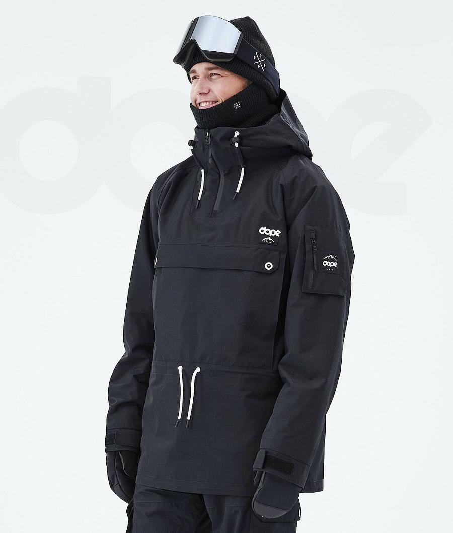 Black Men\'s Dope Annok 2021 Snowboard Jackets | NZ_D1438