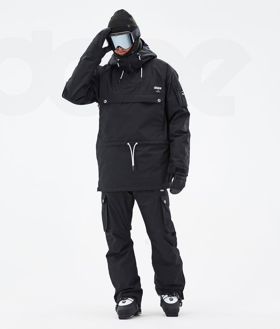 Black Men's Dope Annok Ski Jackets | NZ_D2036