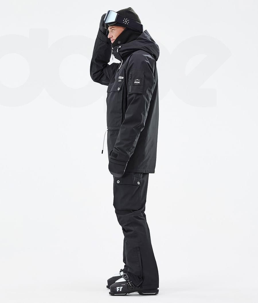 Black Men's Dope Annok Ski Jackets | NZ_D2036