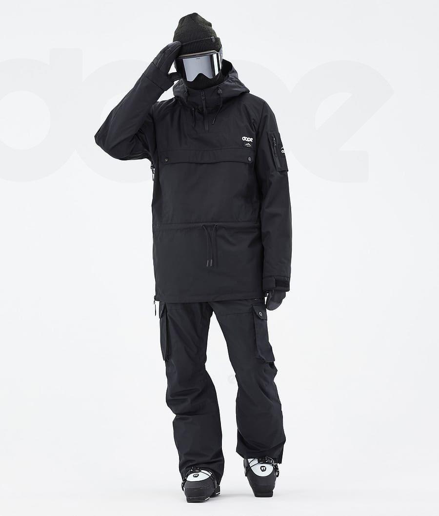 Black Men's Dope Annok Ski Jackets | NZ_D2313