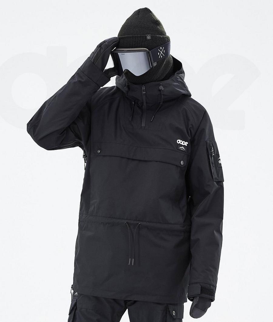 Black Men\'s Dope Annok Ski Jackets | NZ_D2313