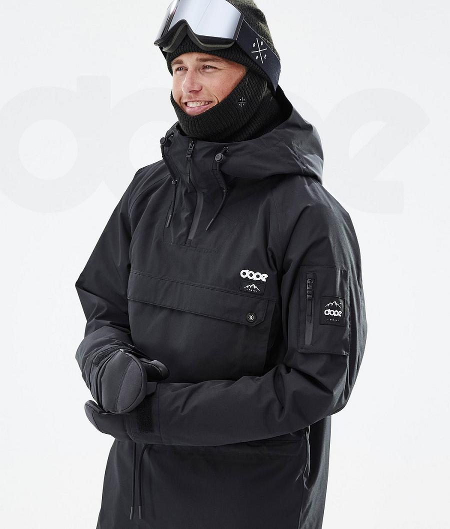 Black Men's Dope Annok Snowboard Jackets | NZ_D1551