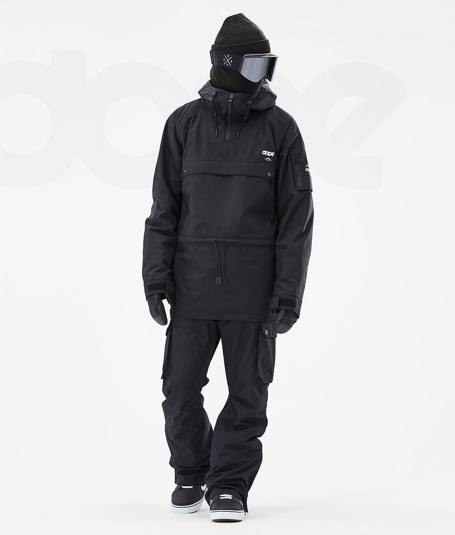 Black Men's Dope Annok Snowboard Jackets | NZ_D1551