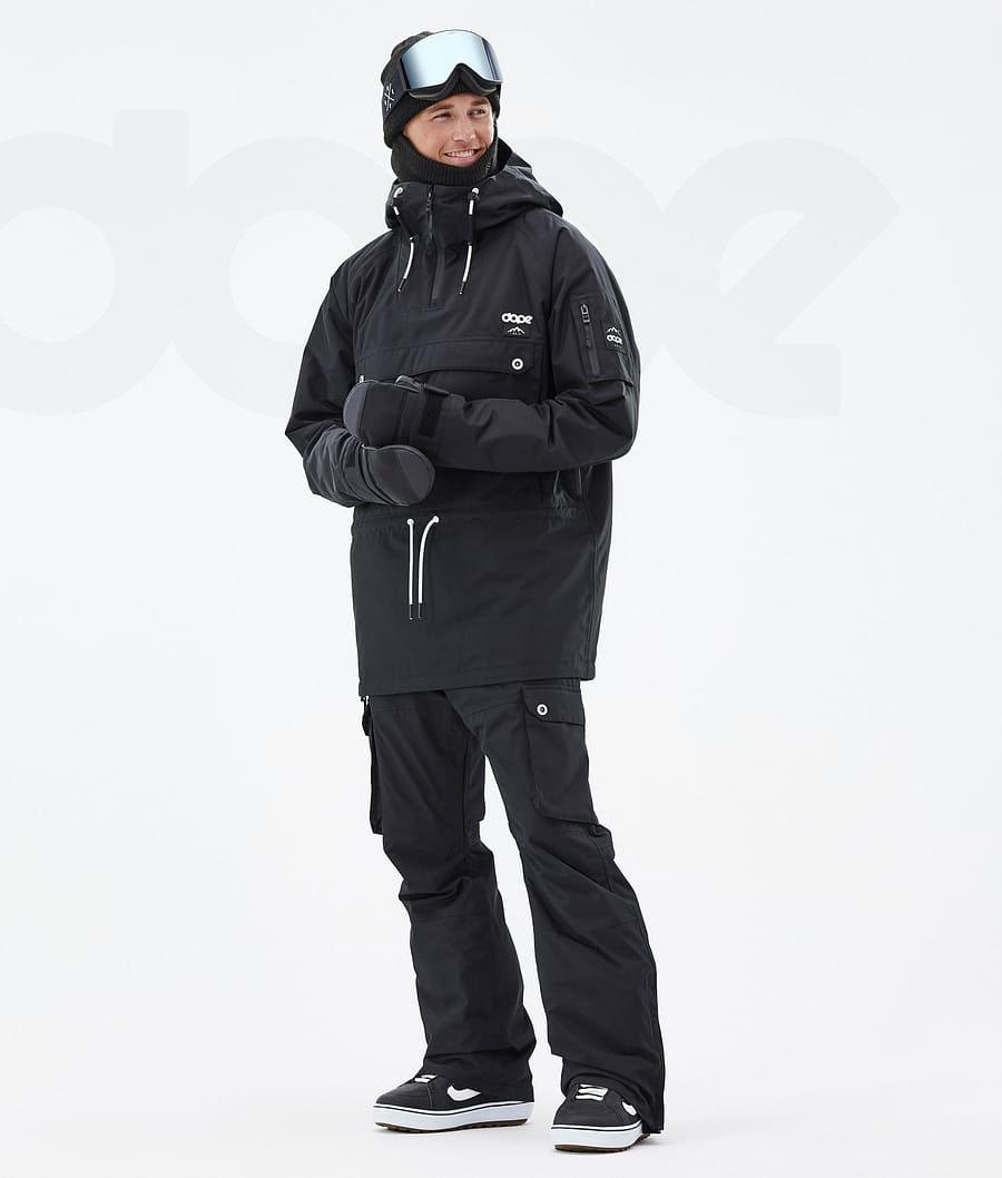 Black Men's Dope Annok Snowboard Jackets | NZ_D2266