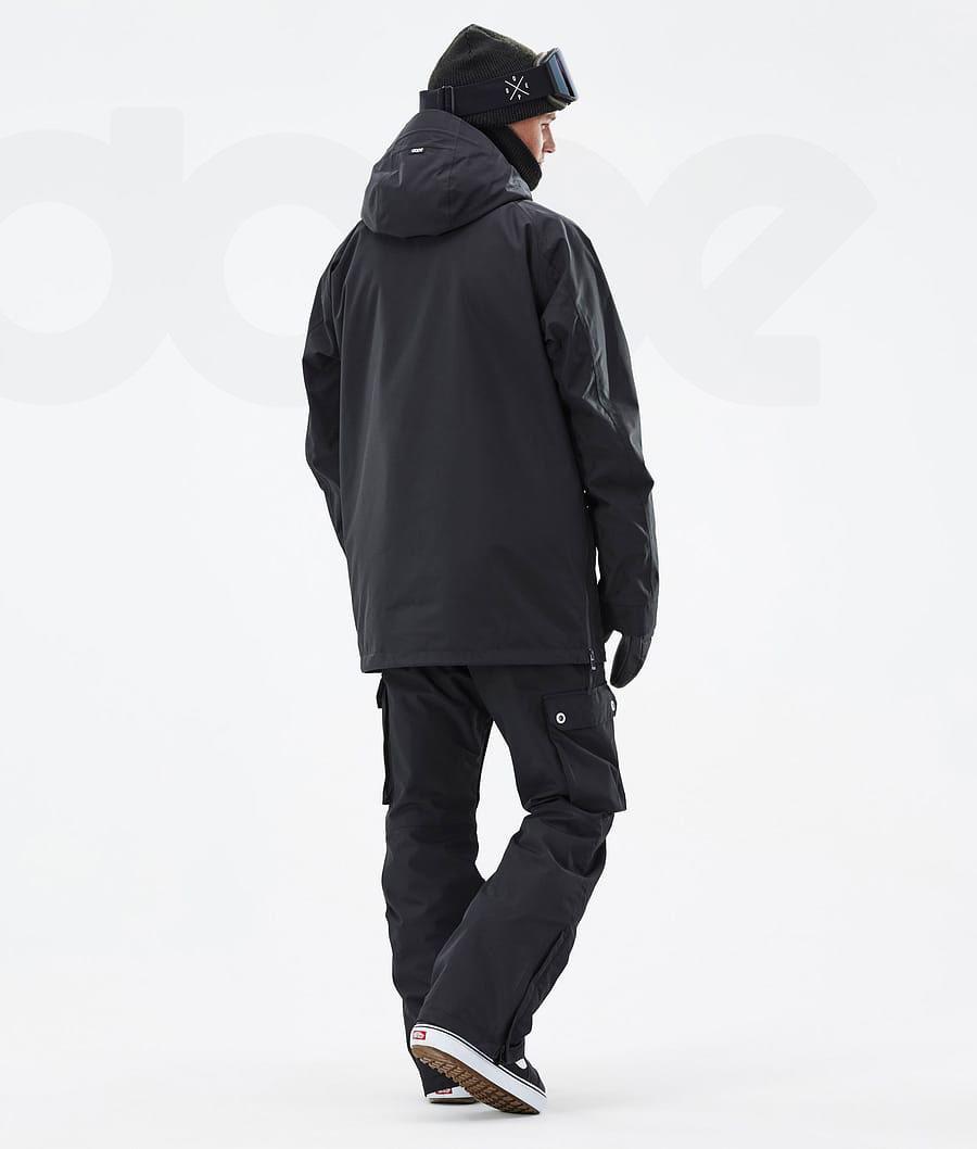Black Men's Dope Annok Snowboard Jackets | NZ_D2266