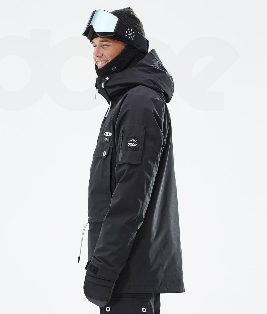 Black Men's Dope Annok Snowboard Jackets | NZ_D2266