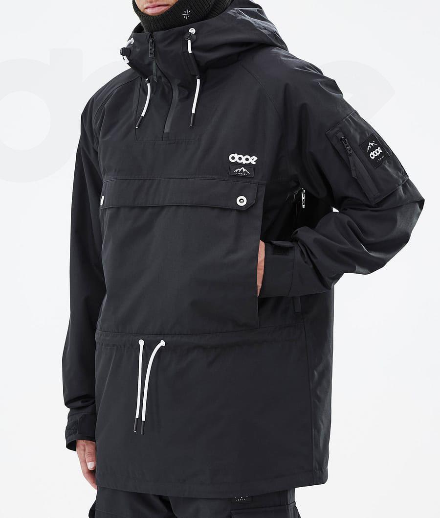 Black Men's Dope Annok Snowboard Jackets | NZ_D2266