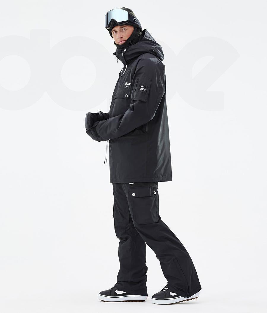 Black Men's Dope Annok Snowboard Jackets | NZ_D2266