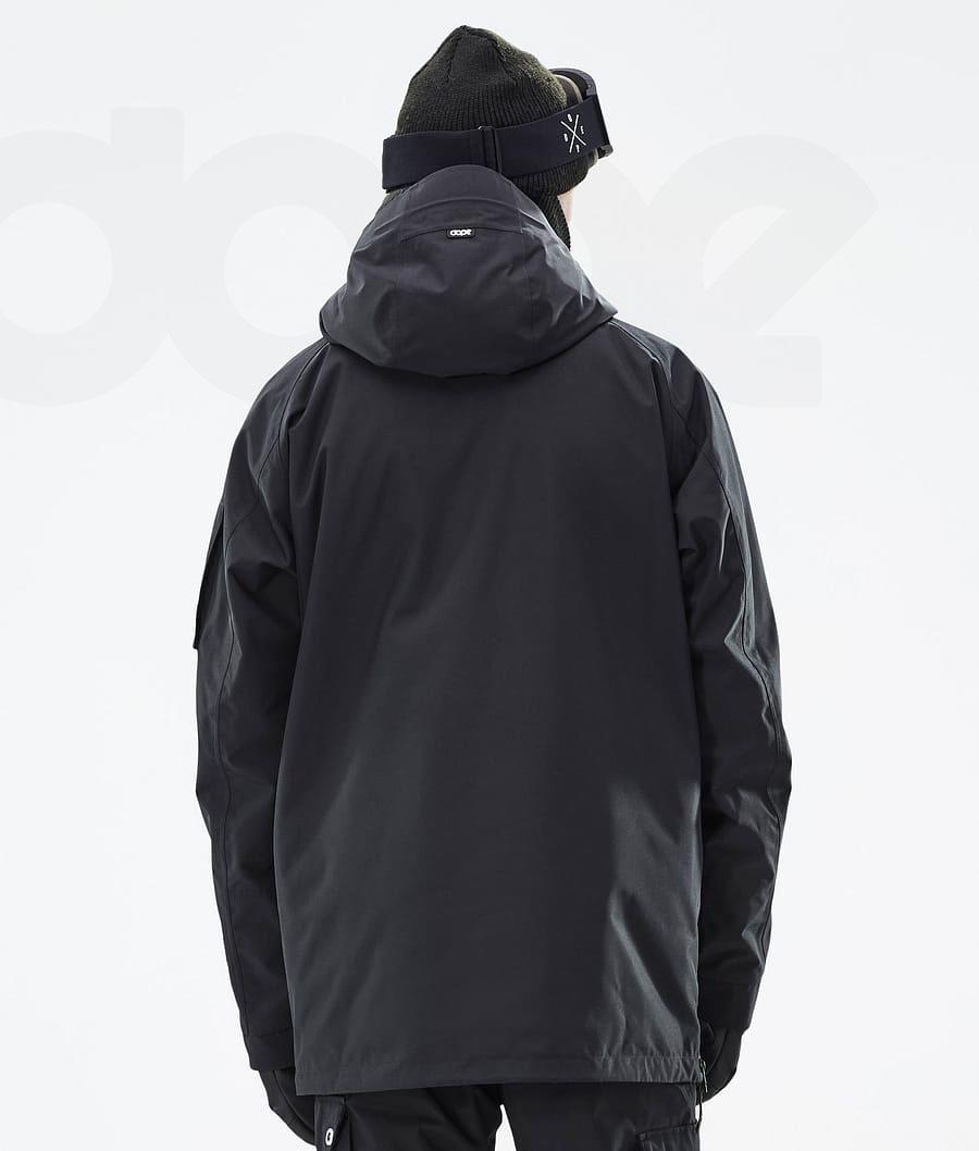 Black Men's Dope Annok Snowboard Jackets | NZ_D2266