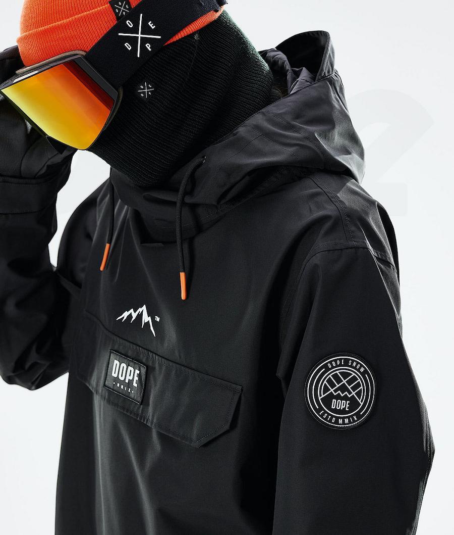 Black Men's Dope Blizzard 2021 Snowboard Jackets | NZ_D1071