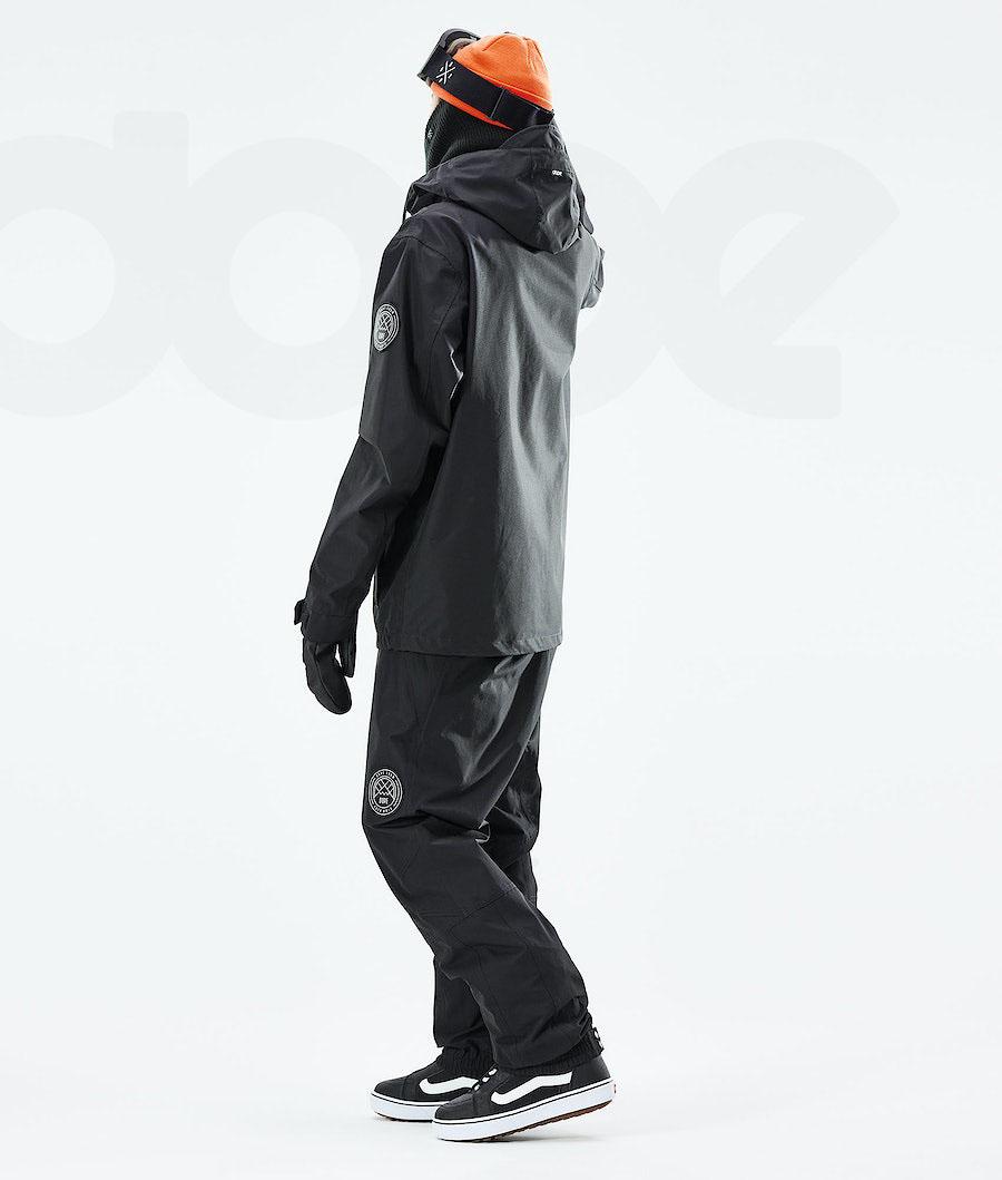Black Men's Dope Blizzard 2021 Snowboard Jackets | NZ_D1071