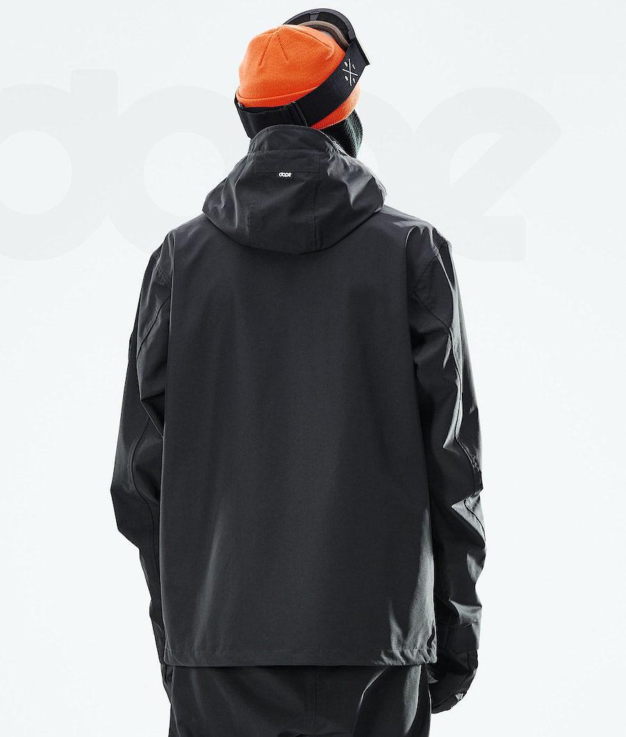 Black Men's Dope Blizzard 2021 Snowboard Jackets | NZ_D1071