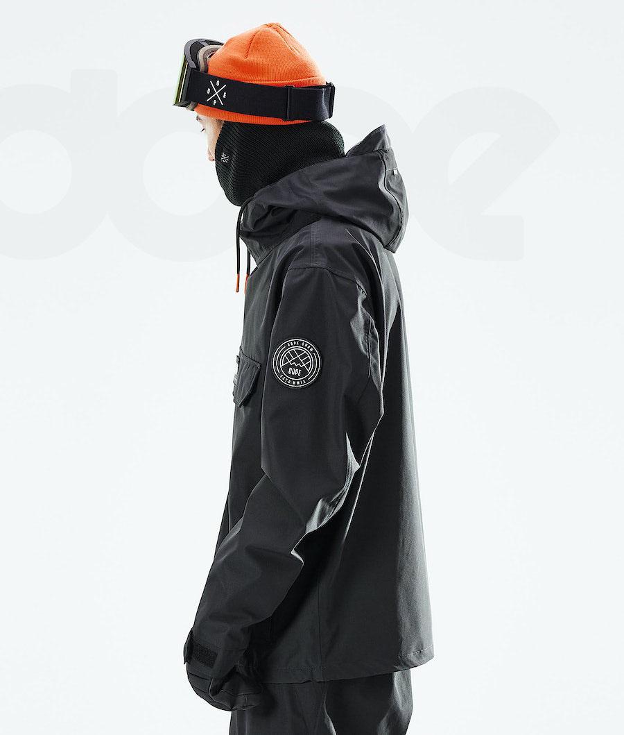 Black Men's Dope Blizzard 2021 Snowboard Jackets | NZ_D1071