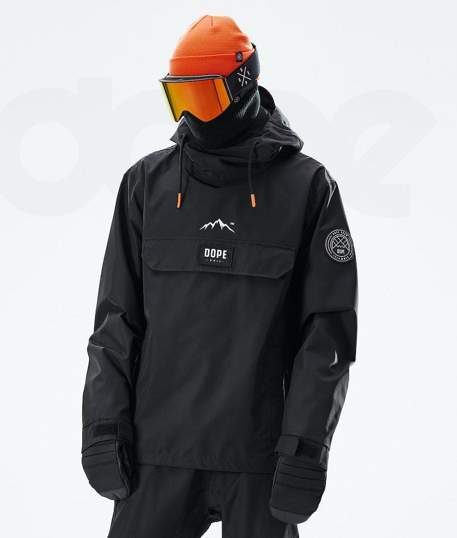 Black Men\'s Dope Blizzard 2021 Snowboard Jackets | NZ_D1071