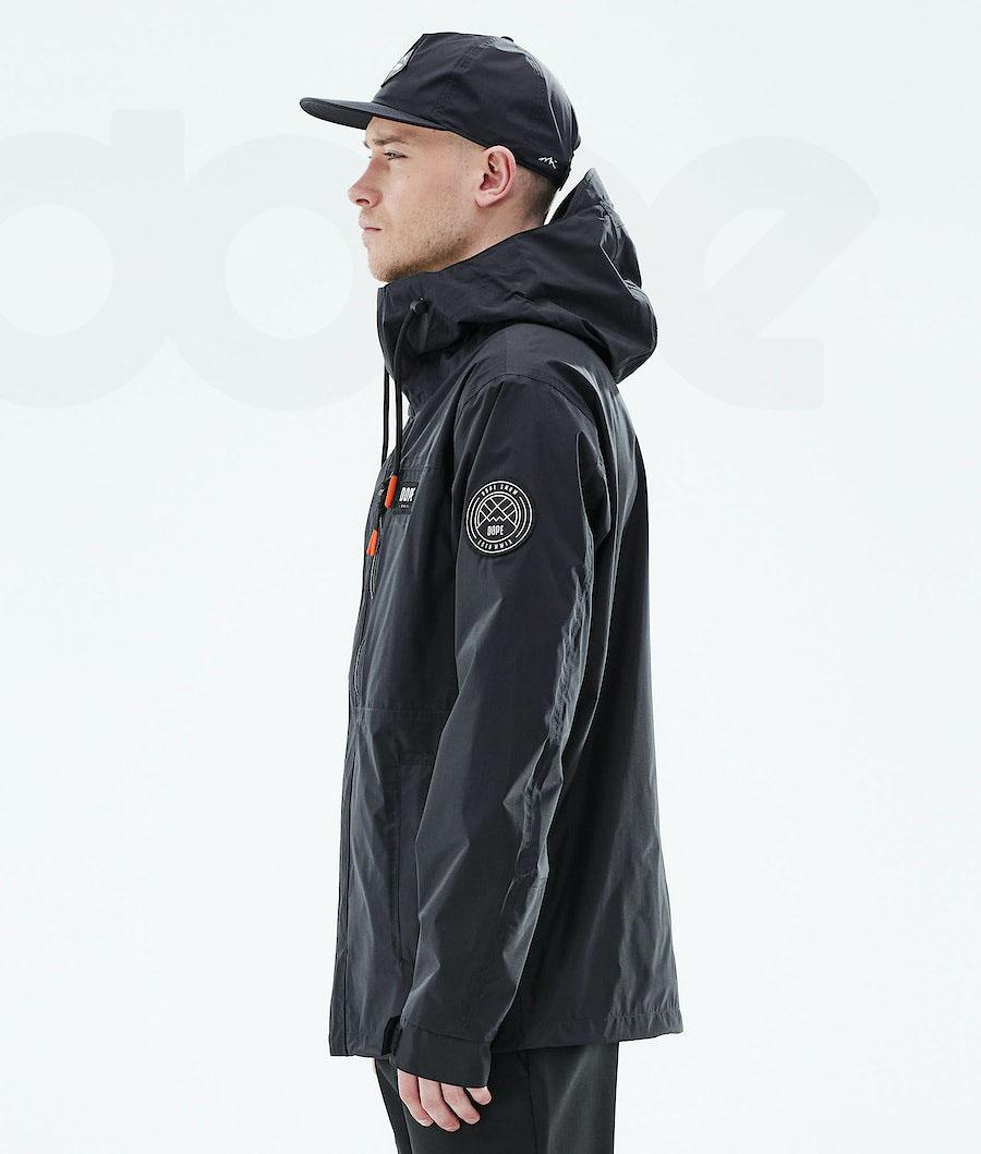 Black Men's Dope Blizzard Light Full Zip Outdoor Jackets | NZ_D1410