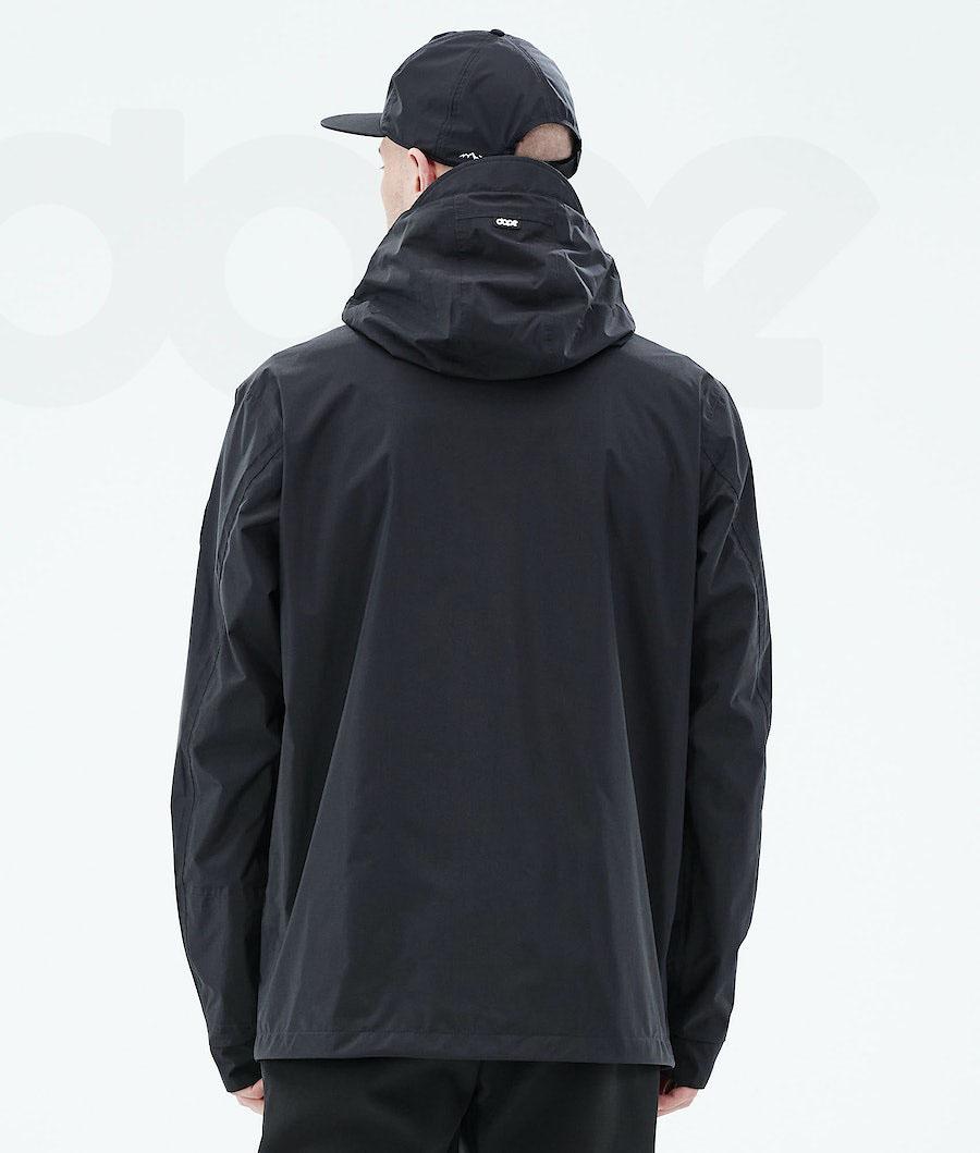 Black Men's Dope Blizzard Light Full Zip Outdoor Jackets | NZ_D1410