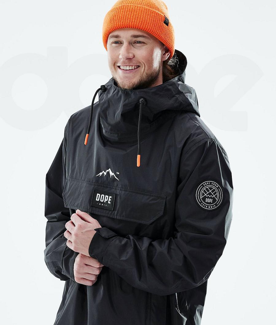 Black Men's Dope Blizzard Light Outdoor Jackets | NZ_D2001