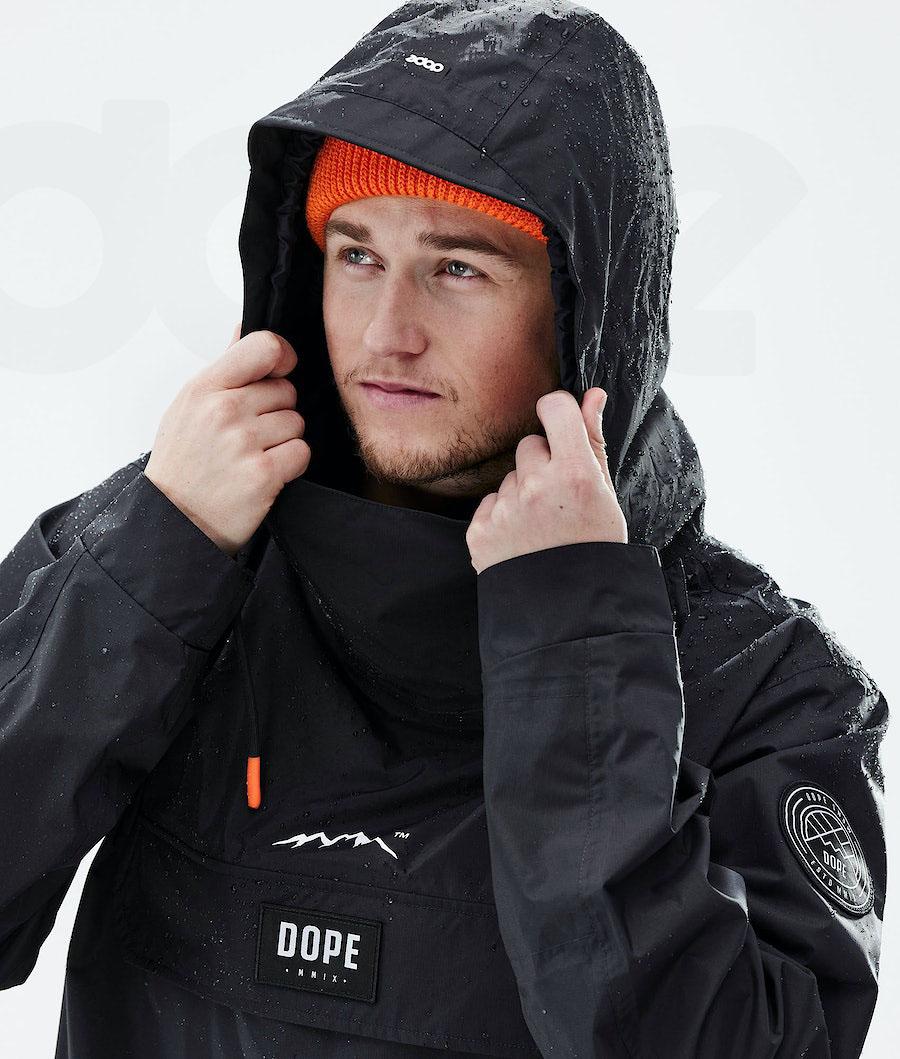 Black Men's Dope Blizzard Light Outdoor Jackets | NZ_D2001