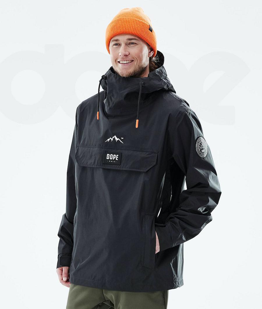Black Men\'s Dope Blizzard Light Outdoor Jackets | NZ_D2001