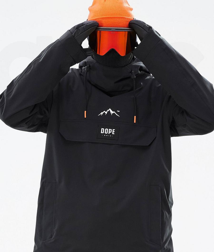 Black Men's Dope Blizzard Ski Jackets | NZ_D2426