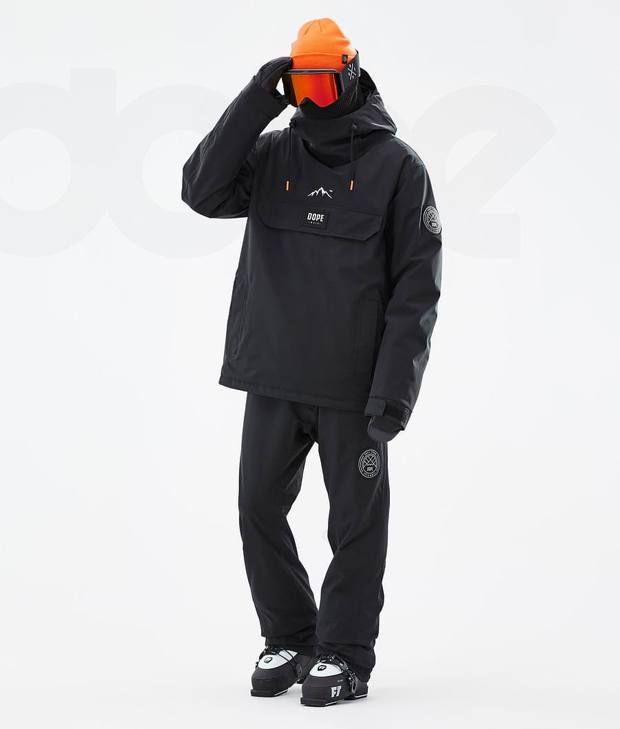 Black Men's Dope Blizzard Ski Jackets | NZ_D2426