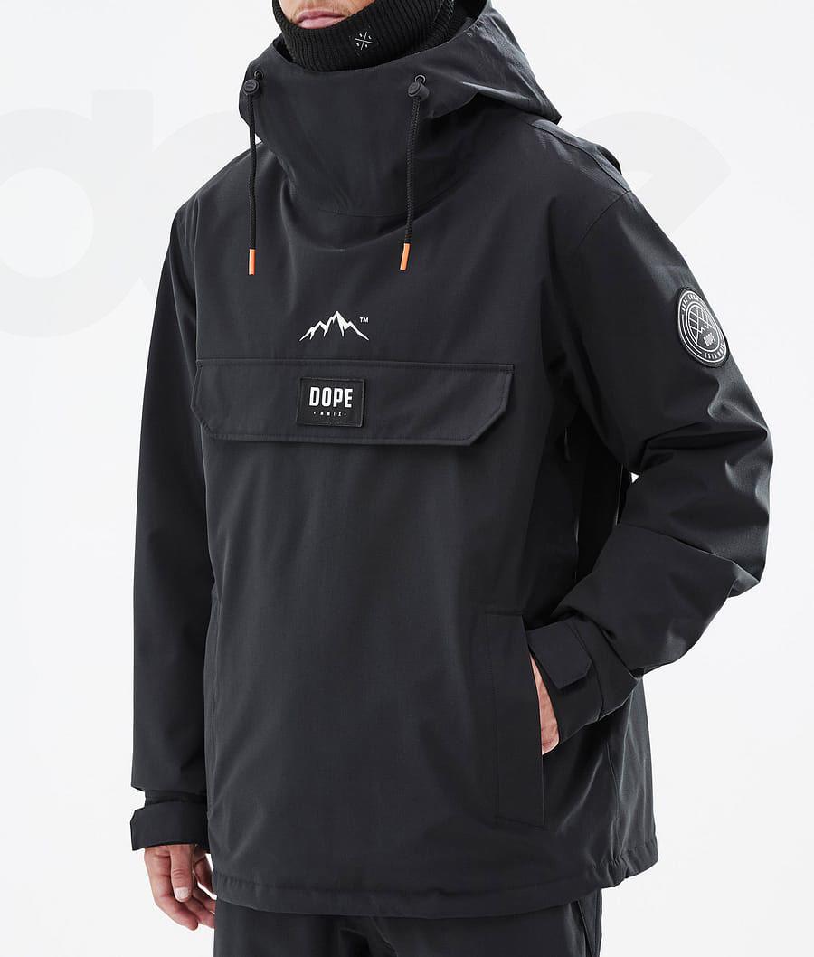 Black Men's Dope Blizzard Ski Jackets | NZ_D2426