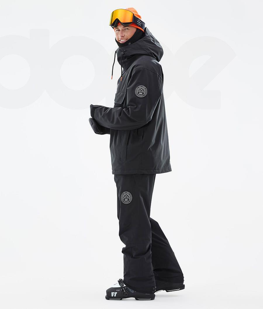 Black Men's Dope Blizzard Ski Jackets | NZ_D2426