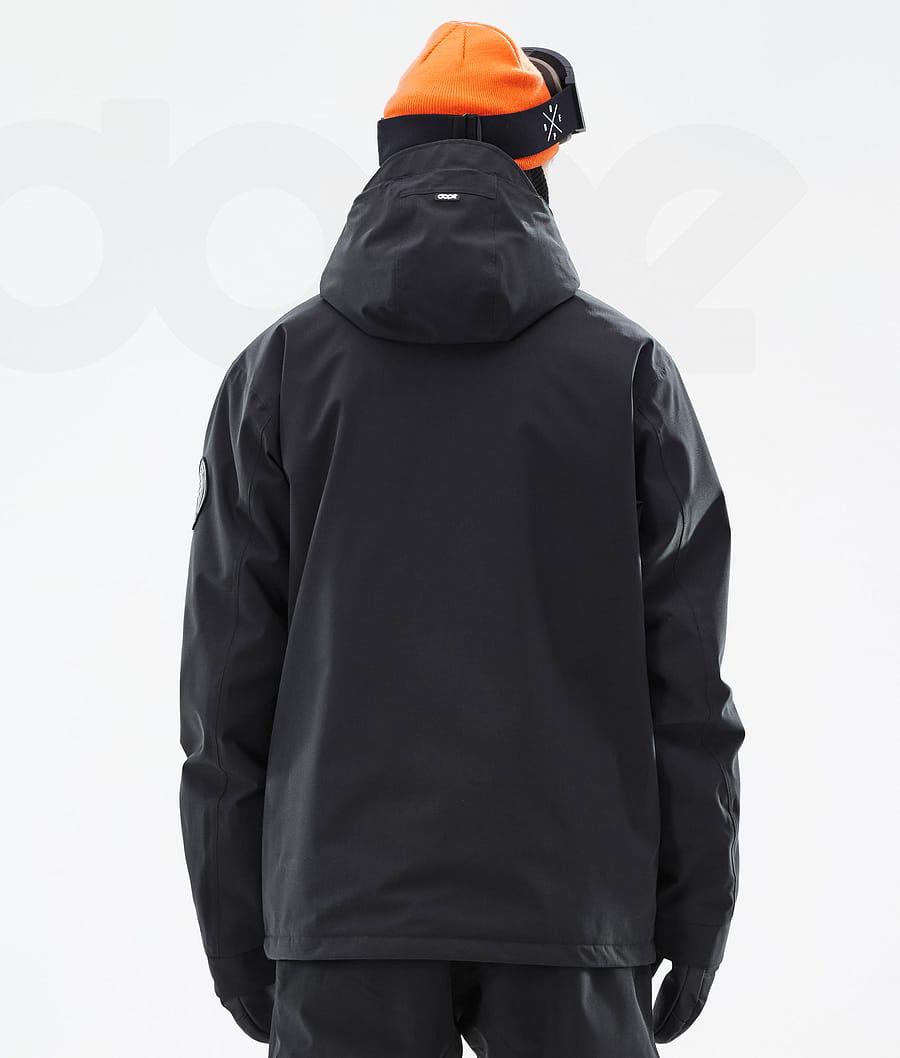 Black Men's Dope Blizzard Ski Jackets | NZ_D2426