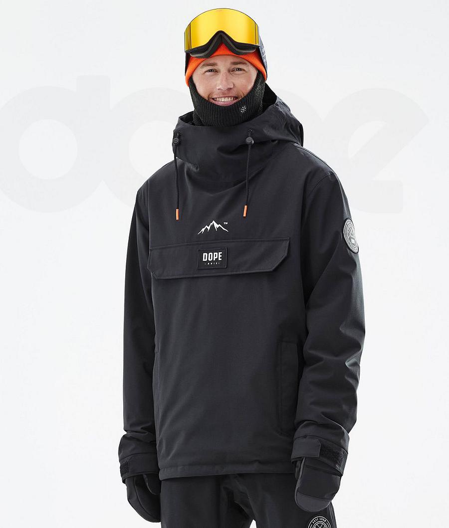 Black Men\'s Dope Blizzard Ski Jackets | NZ_D2426