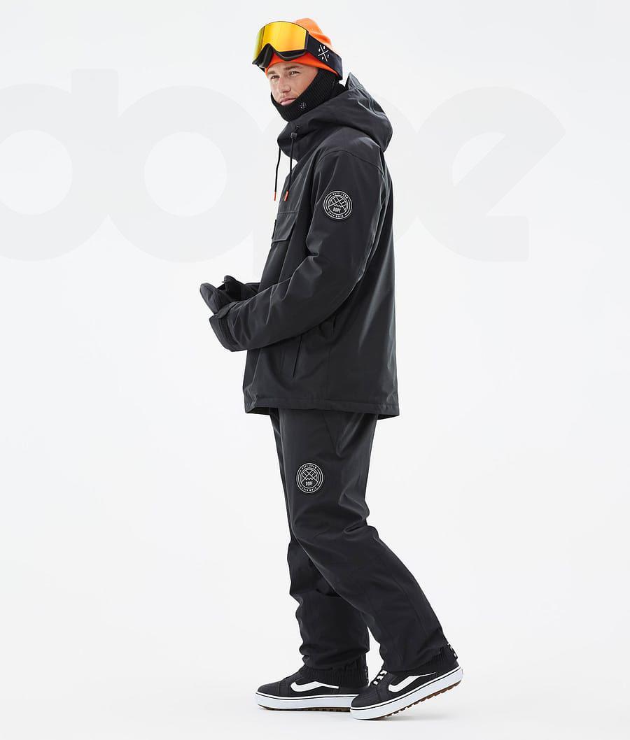 Black Men's Dope Blizzard Snowboard Jackets | NZ_D1202