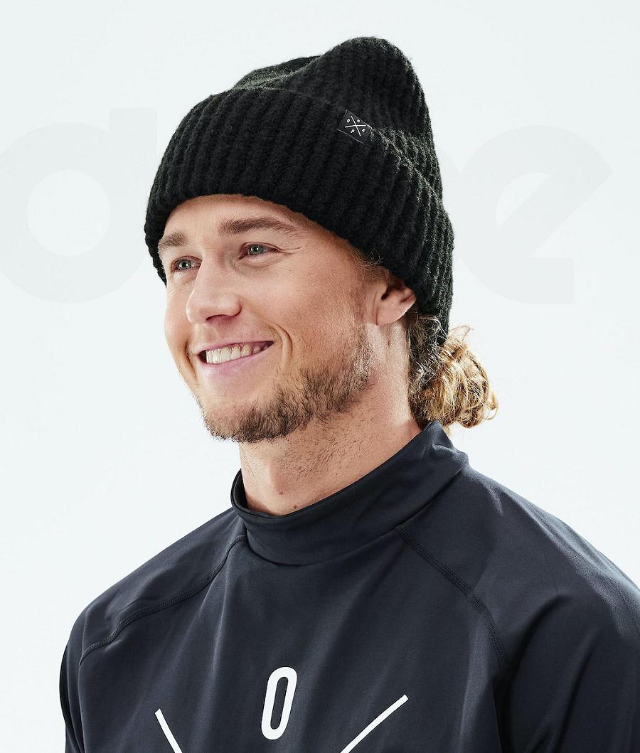 Black Men's Dope Chunky Beanies | NZ_D2294