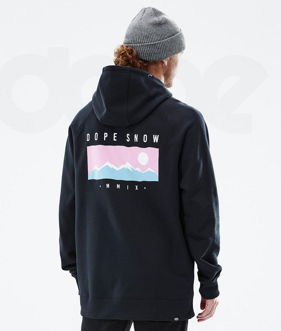 Black Men\'s Dope Common Hoodies | NZ_D1811