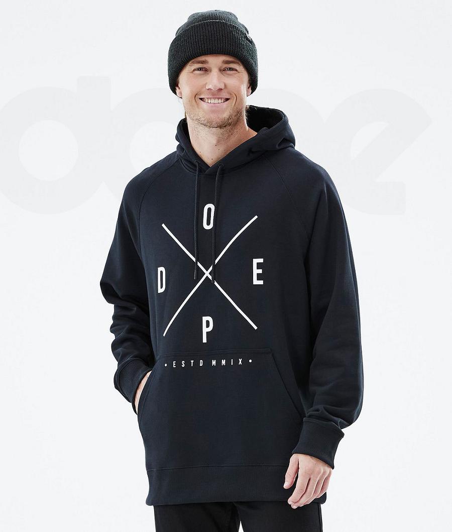 Black Men\'s Dope Common Hoodies | NZ_D1915
