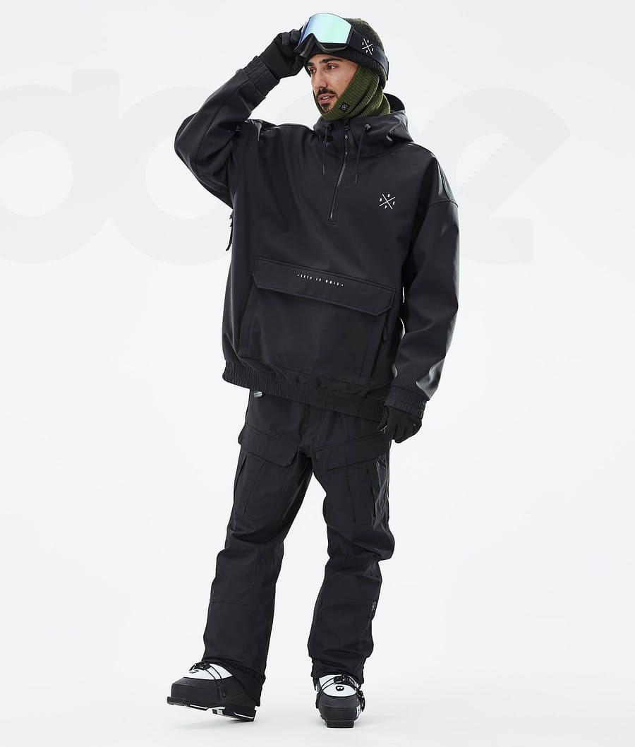 Black Men's Dope Cyclone Ski Jackets | NZ_D1287