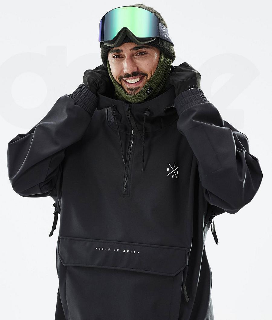 Black Men's Dope Cyclone Snowboard Jackets | NZ_D1245