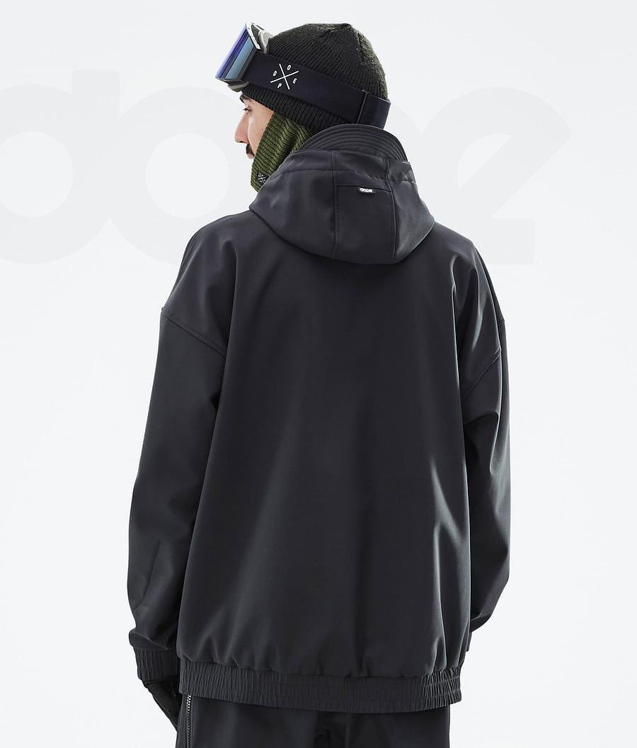 Black Men's Dope Cyclone Snowboard Jackets | NZ_D1245