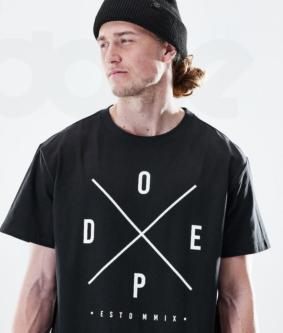 Black Men's Dope Daily T-shirts | NZ_D1059