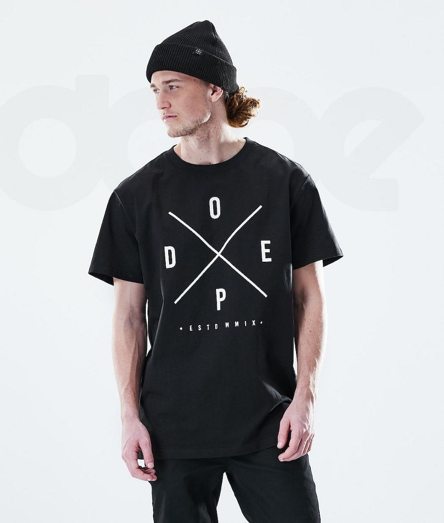 Black Men\'s Dope Daily T-shirts | NZ_D1059