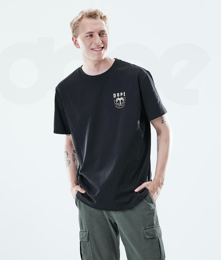 Black Men's Dope Daily T-shirts | NZ_D2492