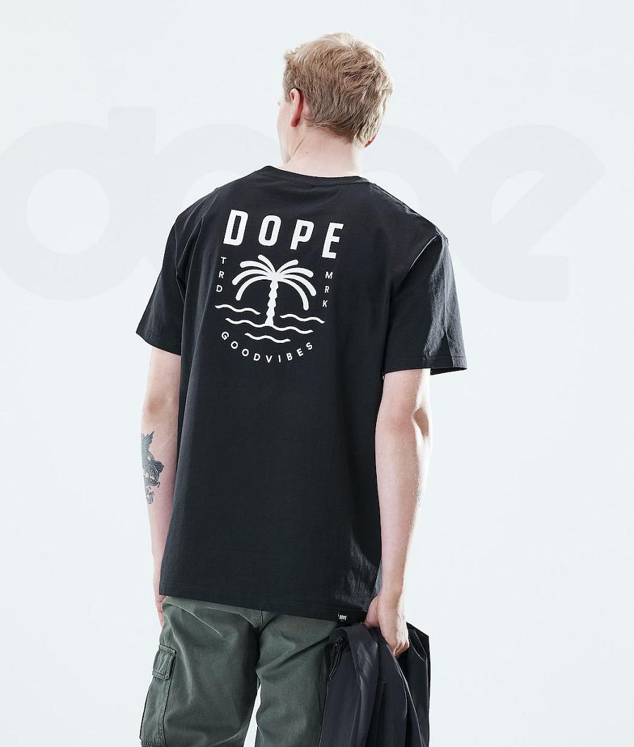 Black Men\'s Dope Daily T-shirts | NZ_D2492
