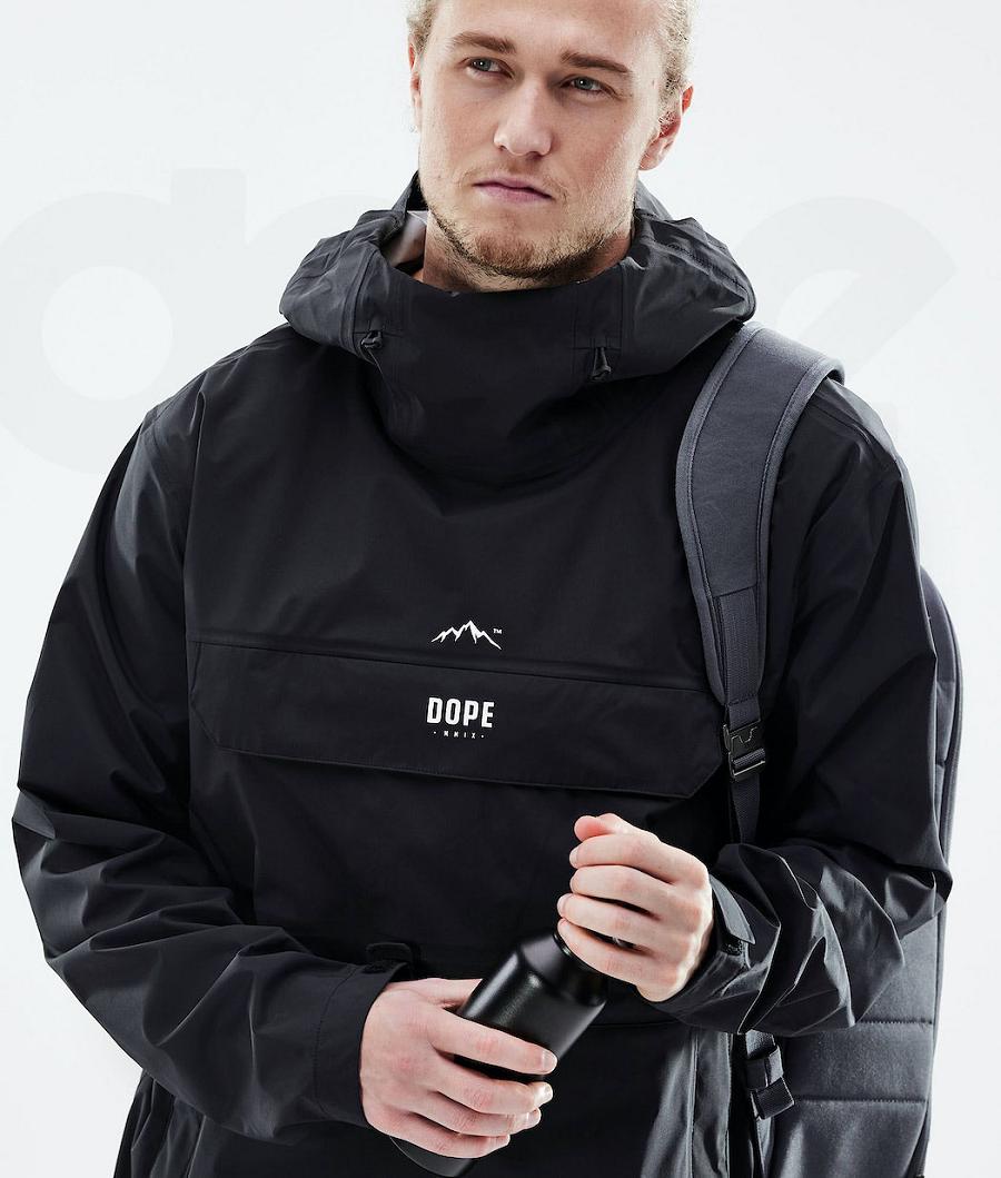 Black Men's Dope Downpour Outdoor Jackets | NZ_D2434