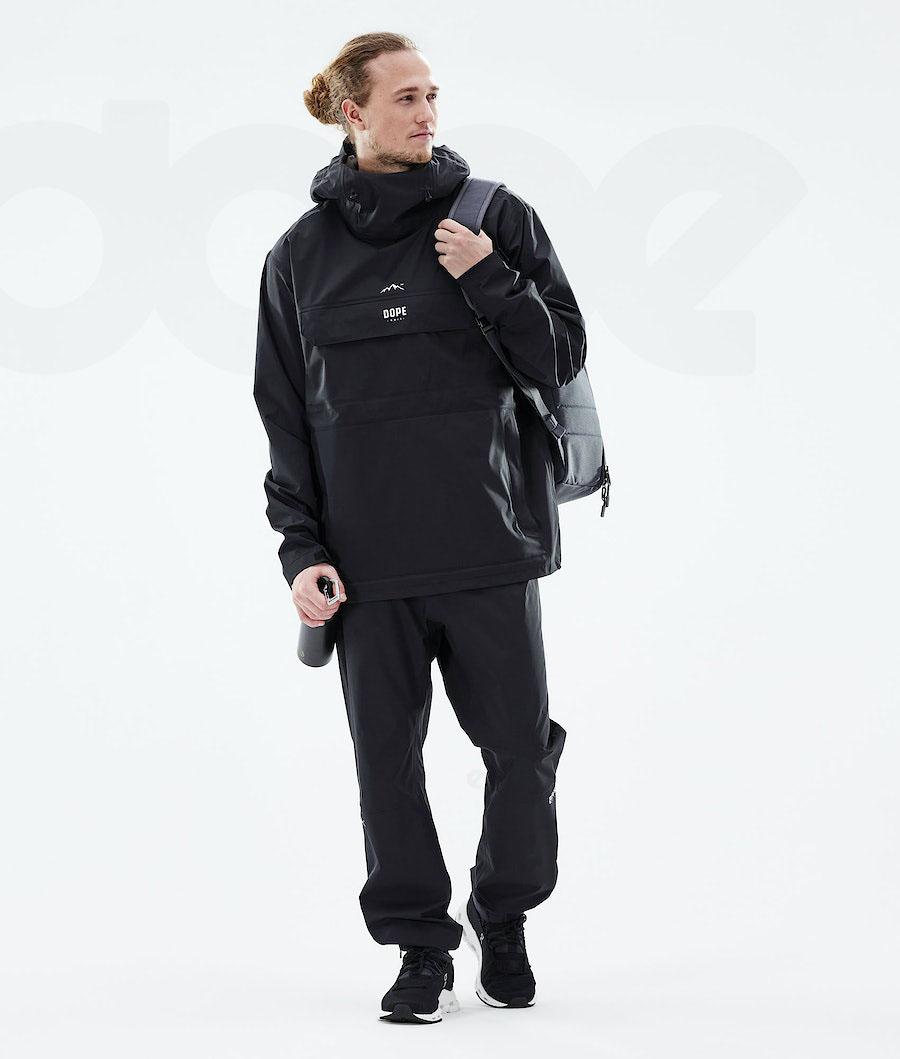 Black Men's Dope Downpour Outdoor Jackets | NZ_D2434