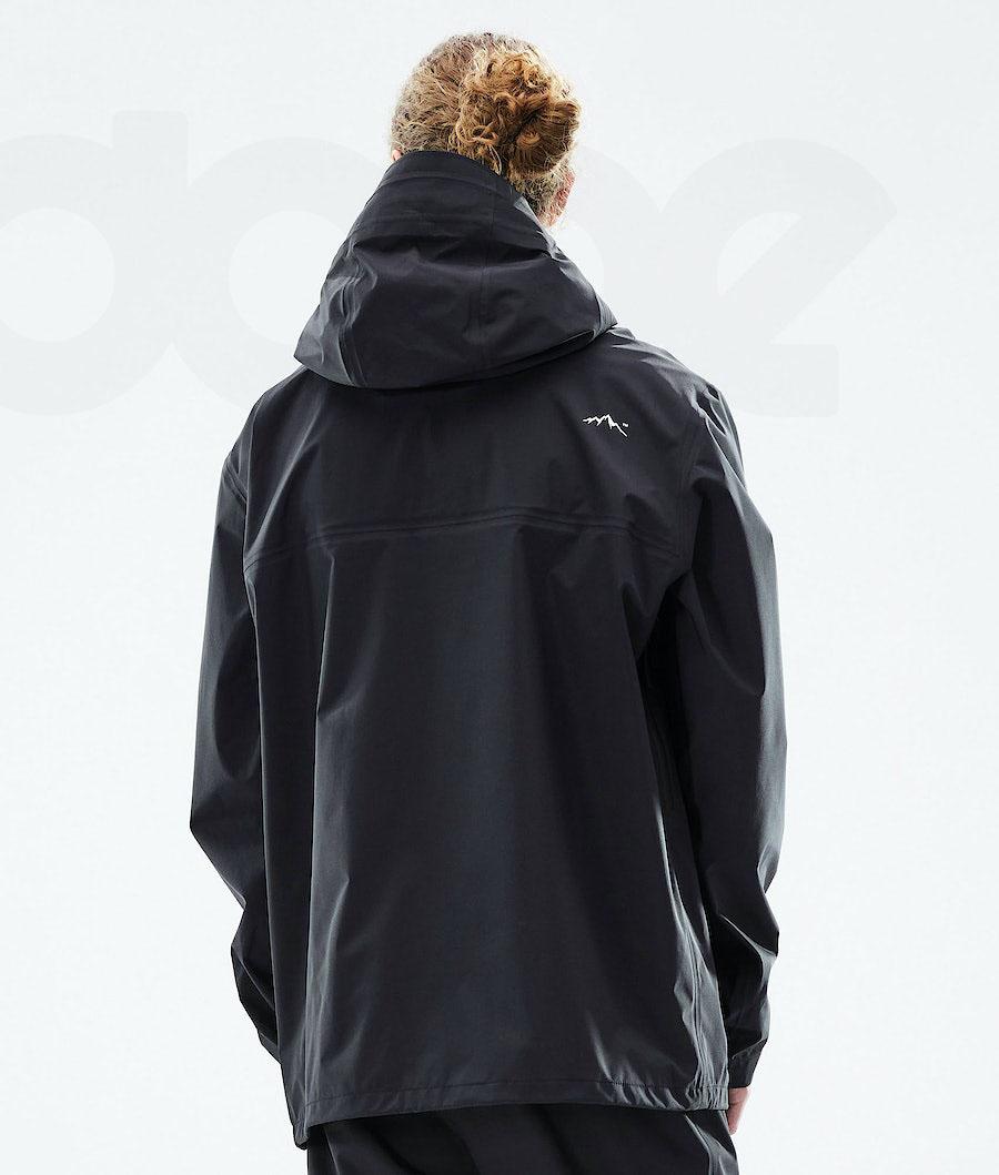 Black Men's Dope Downpour Outdoor Jackets | NZ_D2434